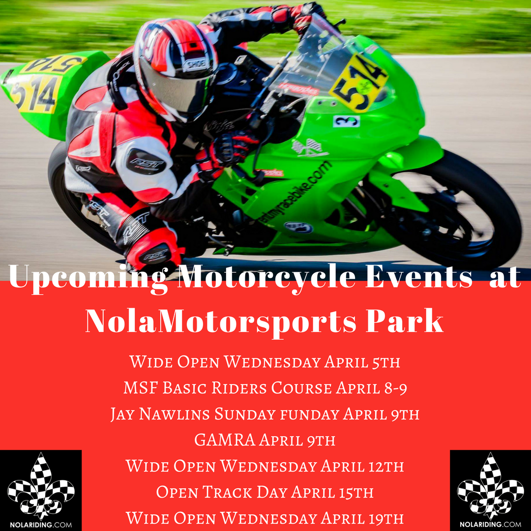 Preferred Access Information for Nola Motorsports Park