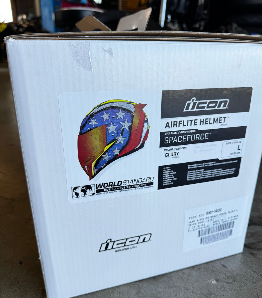 icon airflite space force helmet New in Box! sz large for Sale 🌟 Ken Stabler density EPS to improve Kids Iron Man Racing Options:HELMET AIRMADA BLK XL